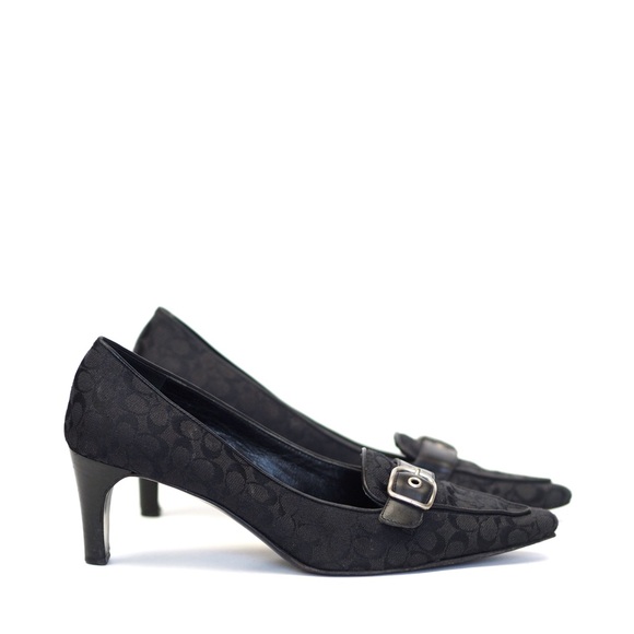 Coach Shoes - Coach | Jayne black logo buckle pointy toe heel